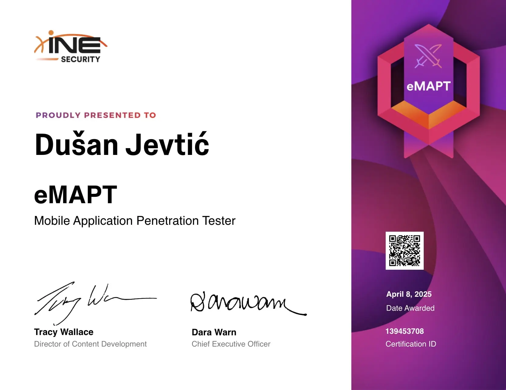 eMAPT certification